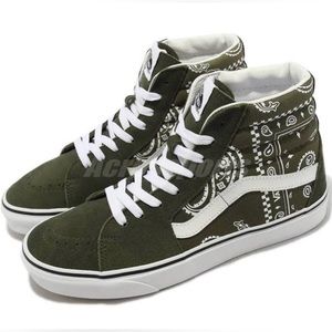 VANS SK8-HI MEN'S (PEACE PAISLEY) Olive/ TRUE WHITE VN0A5JMJB0F